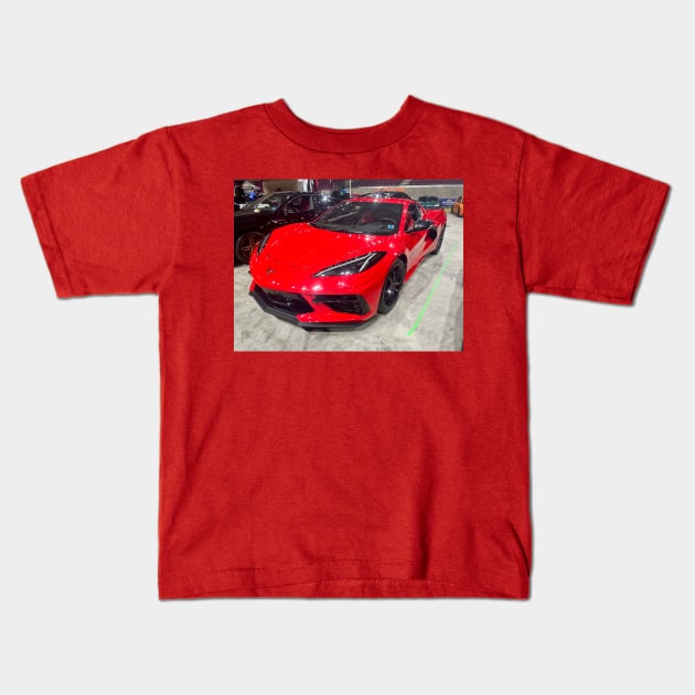 Corvette c8 Kids T-Shirt by stewy817